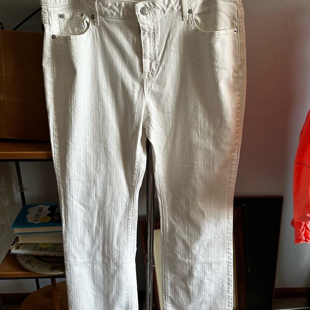 Michael Kors White Straight Leg Denim Jeans - Picture 1 of 8